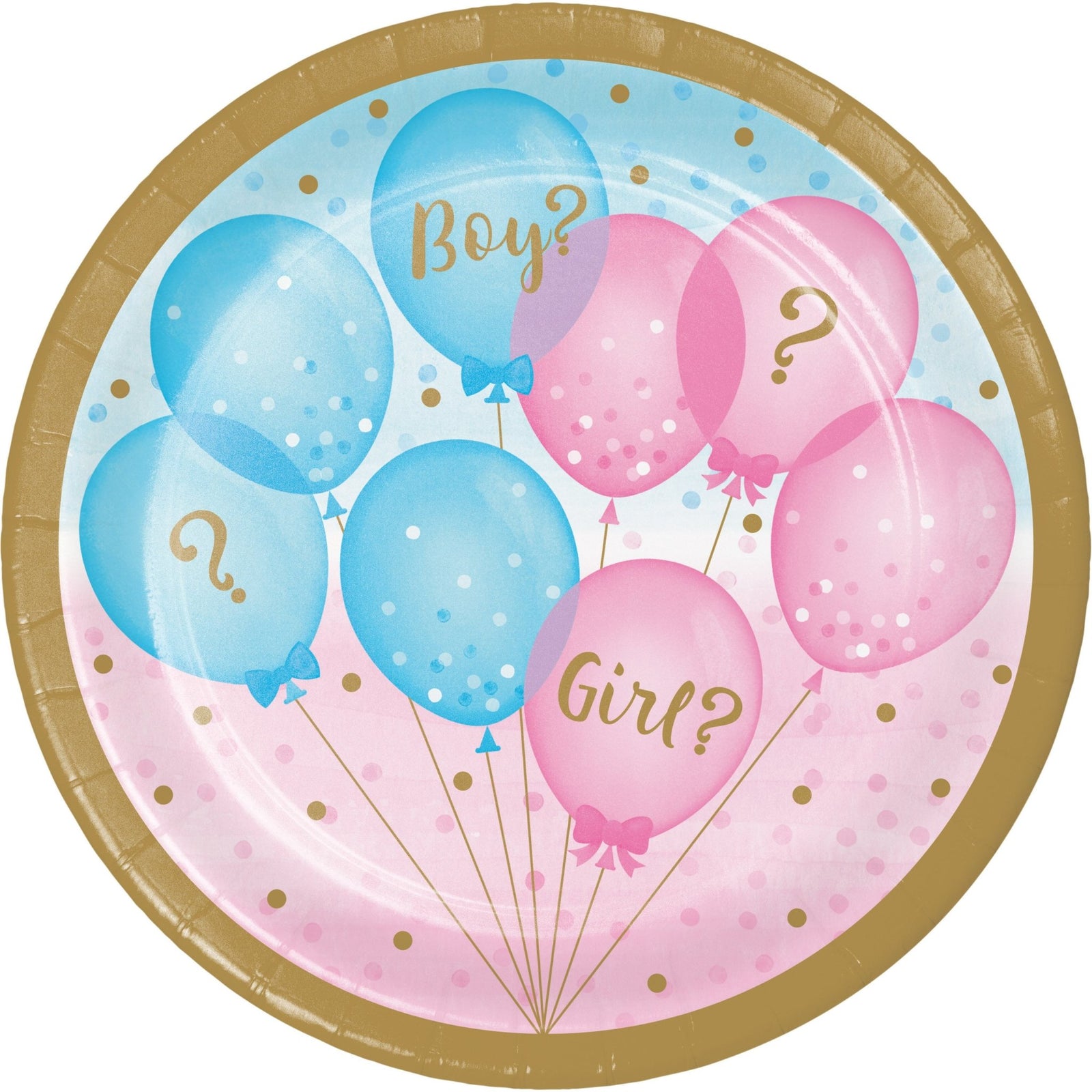 Gender Reveal Party Plates - Stesha Party