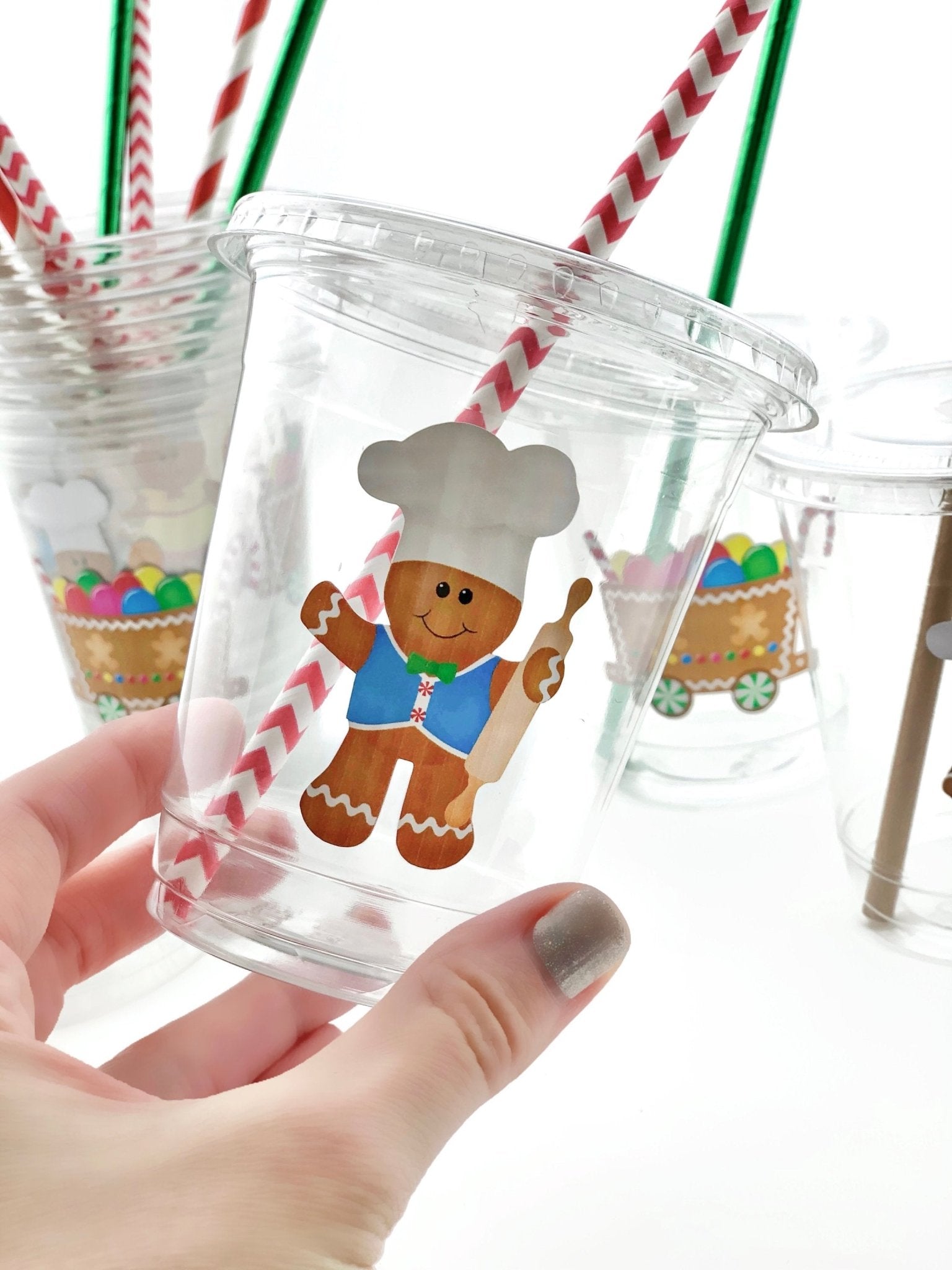 Gingerbread Party Clear Cup Set - Stesha Party