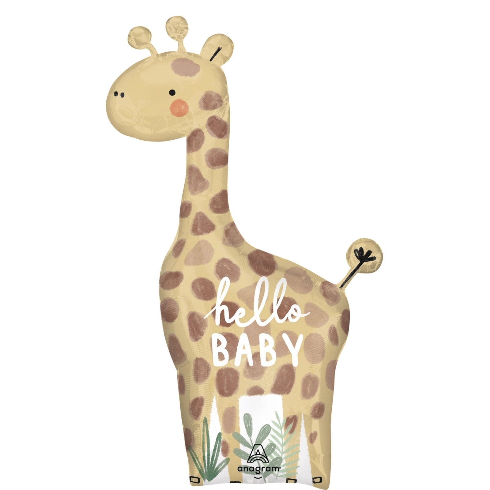 Giraffe Hello Baby Balloon - Stesha Party