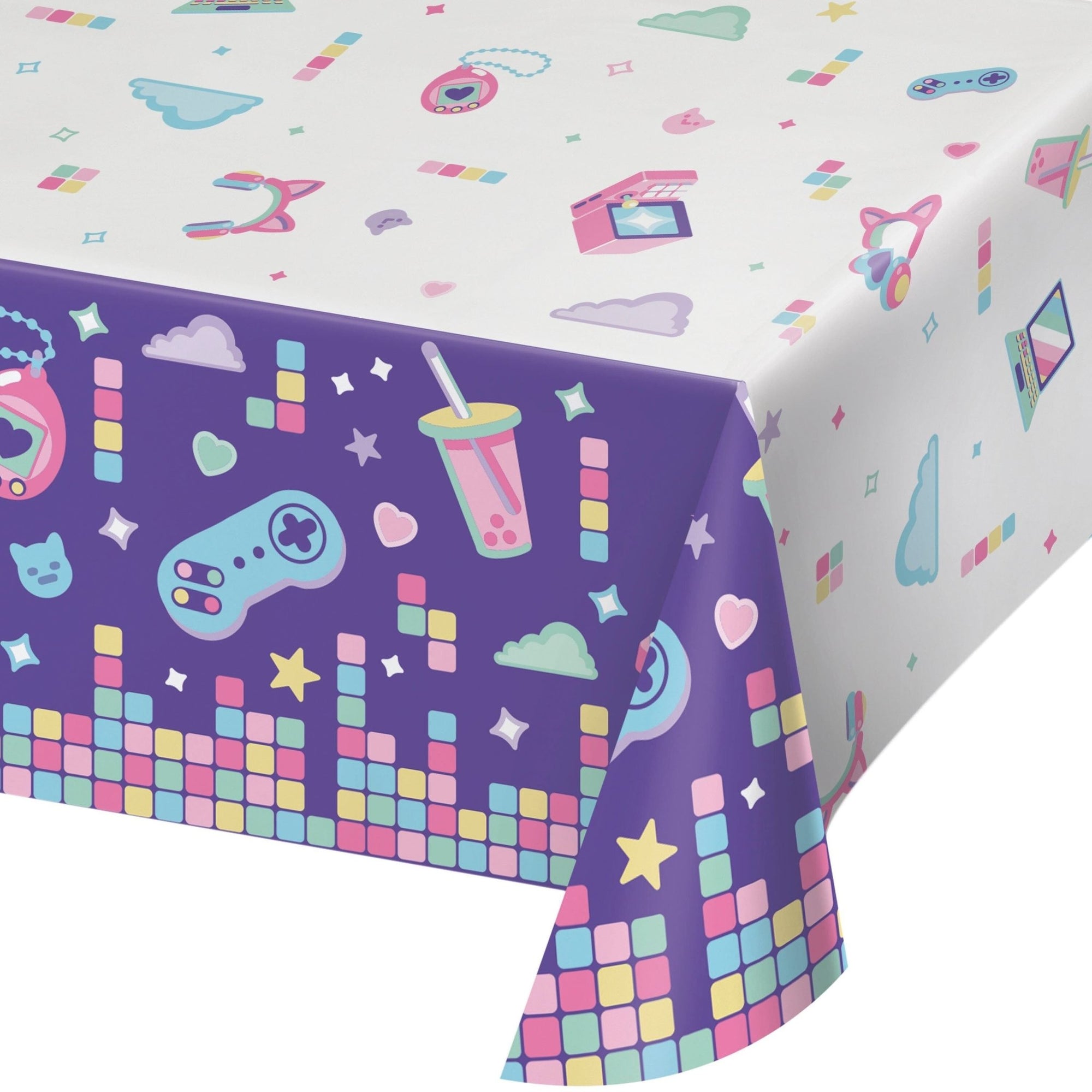 Girl Gaming Party Tablecloth - Stesha Party