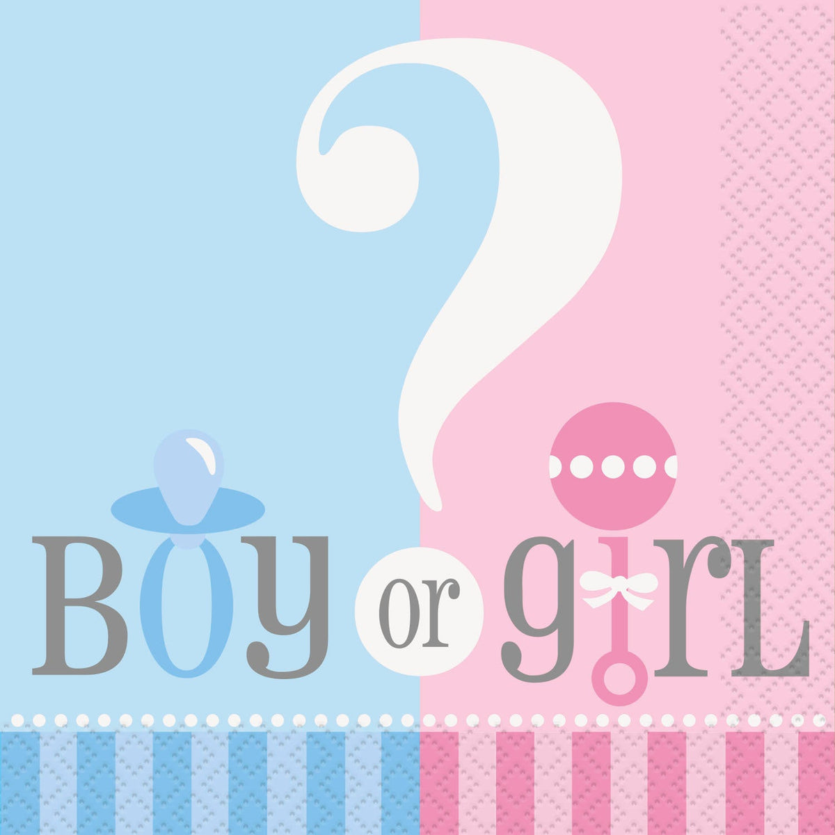 &quot;Girl or Boy&quot; Gender Reveal Napkins - Stesha Party