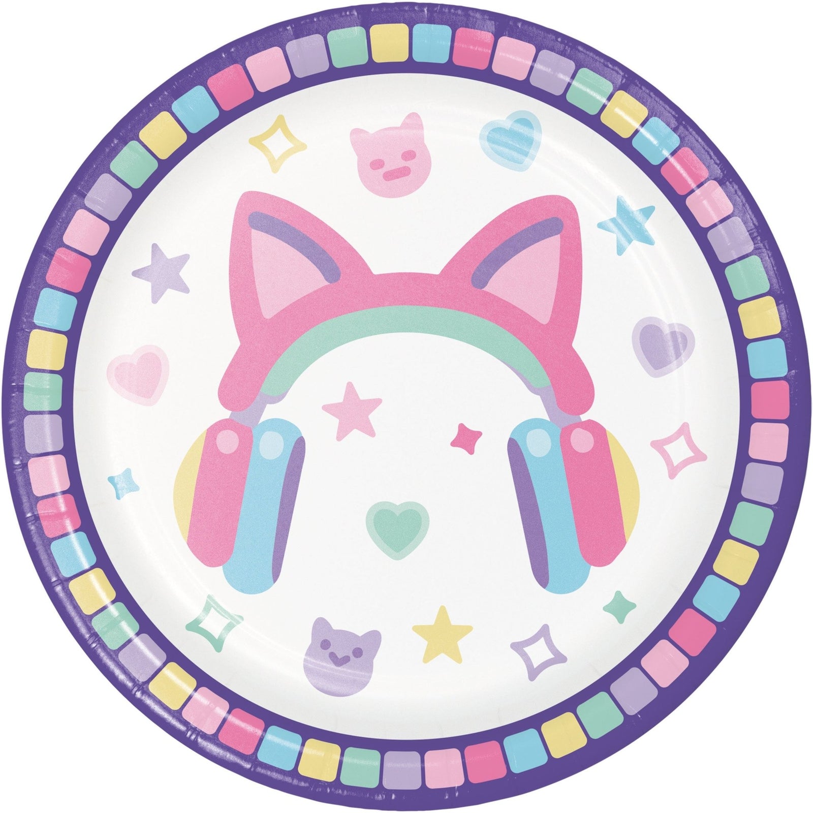 Girl Video Gaming Party Plates - Stesha Party