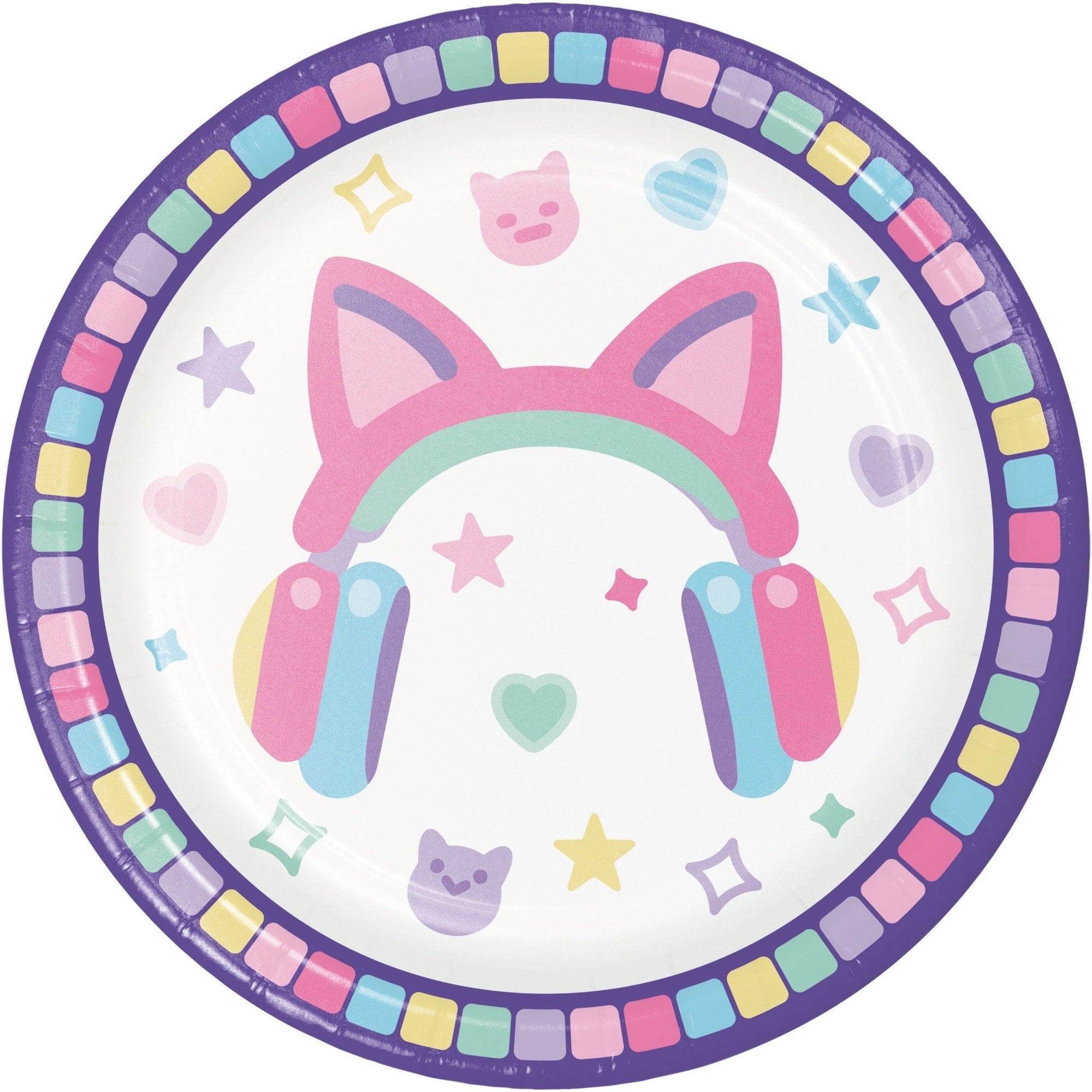 Girl Video Gaming Party Plates - Stesha Party