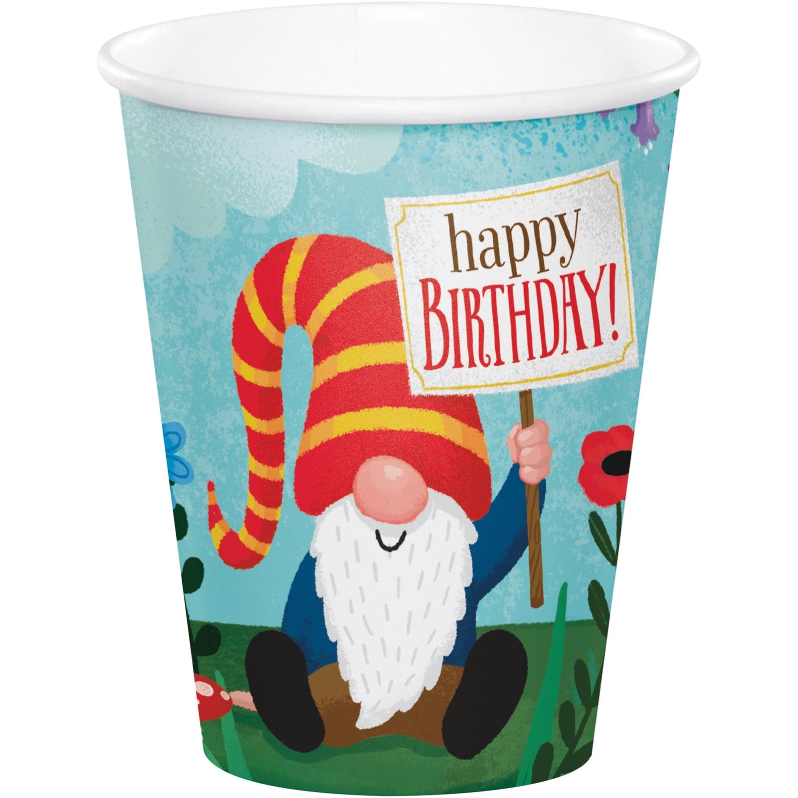 Gnome Birthday Paper Cups - Stesha Party