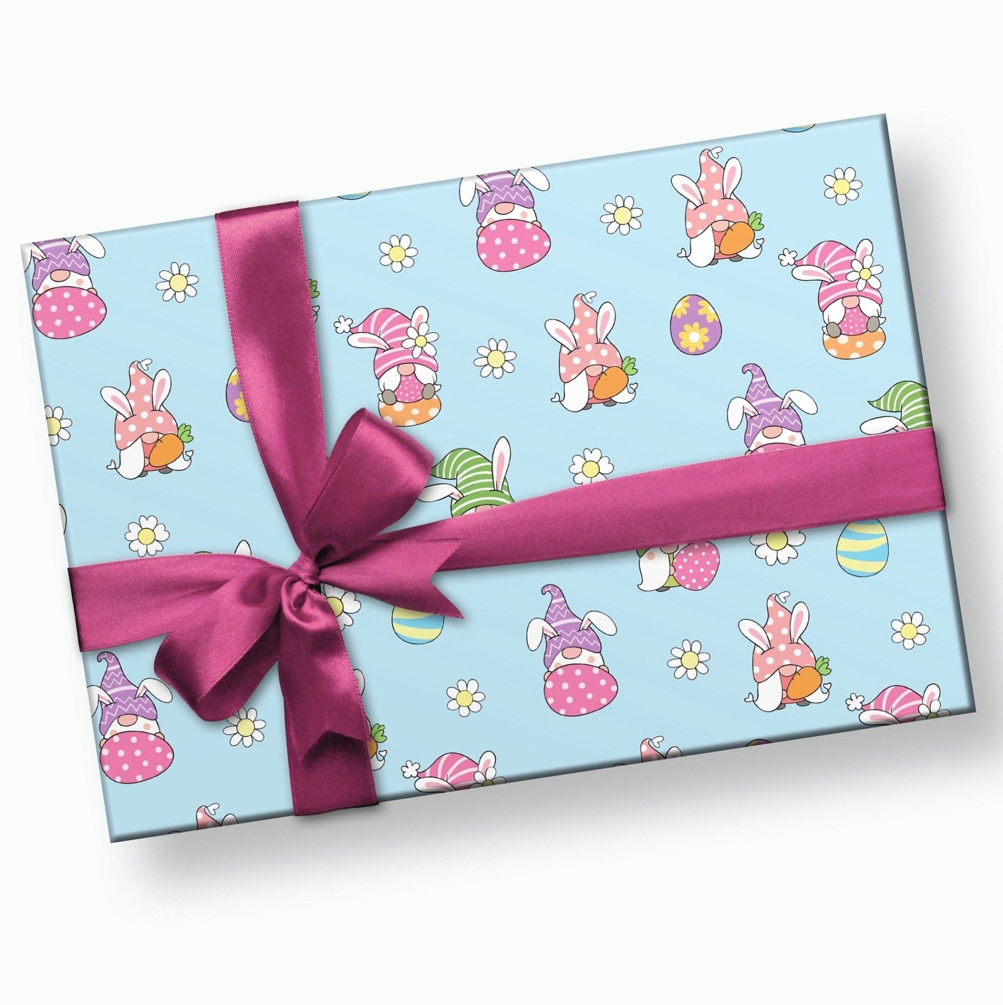 Gnome Bunny Gift Wrap - Stesha Party