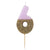 Gold and Pink "6" Candle - Stesha Party