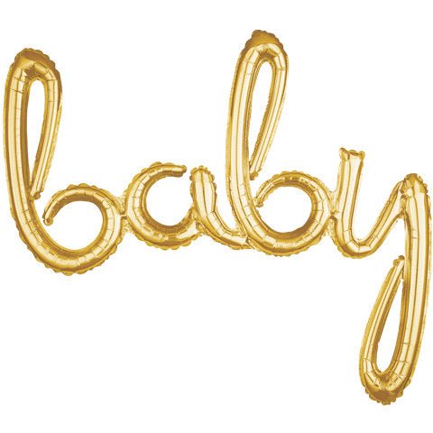 Gold "Baby" Balloon - Stesha Party