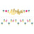 Gold Foil Aloha Party Banner - Stesha Party