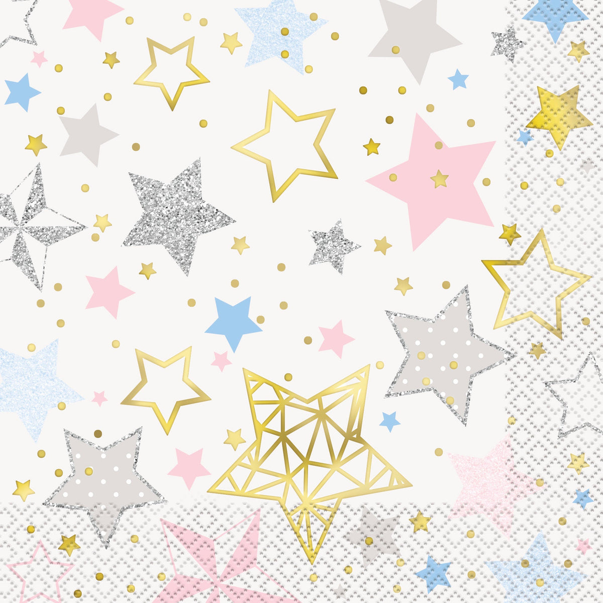 Gold Foil Star Napkins - Stesha Party