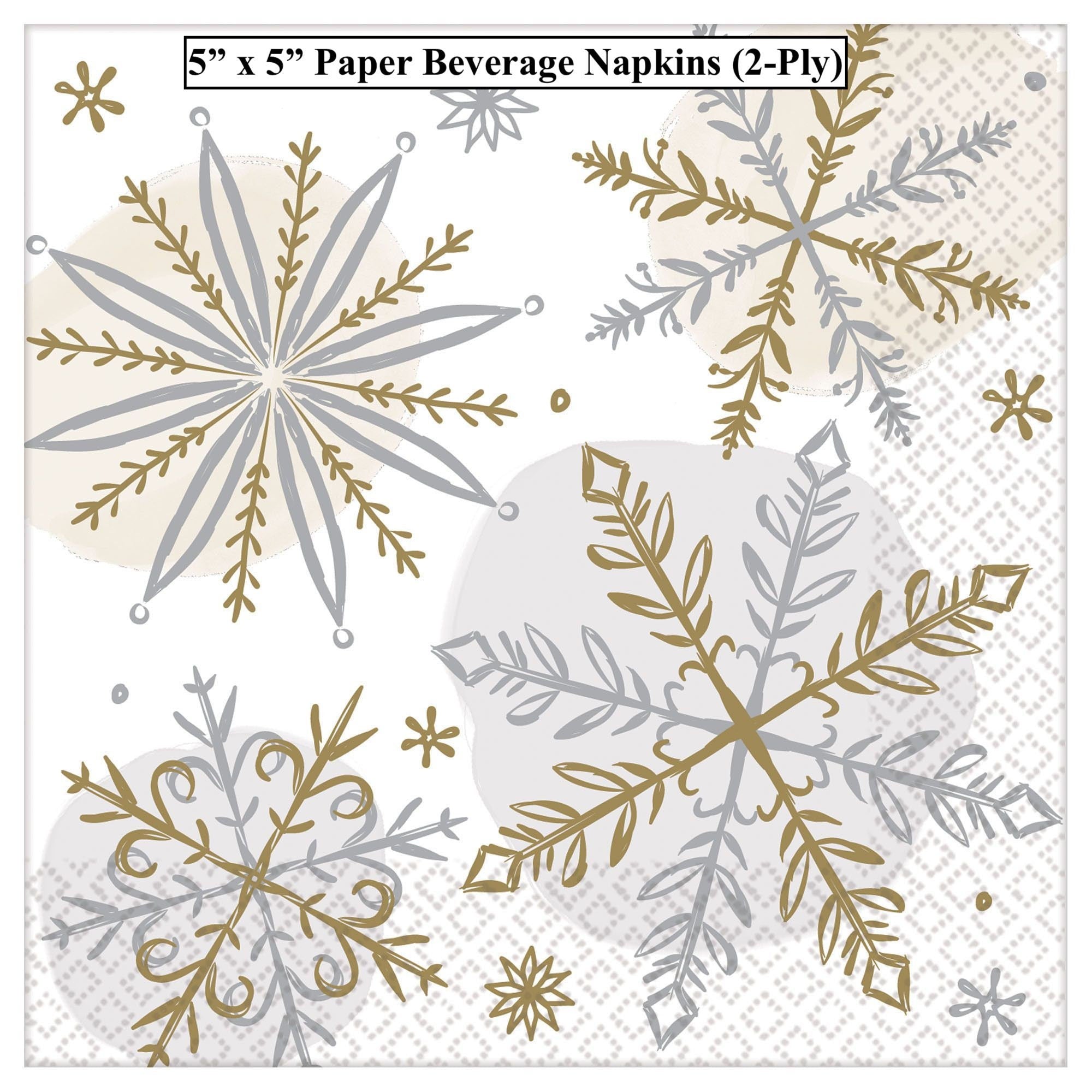 Gold & Silver Snowflake Party Pack - Stesha Party