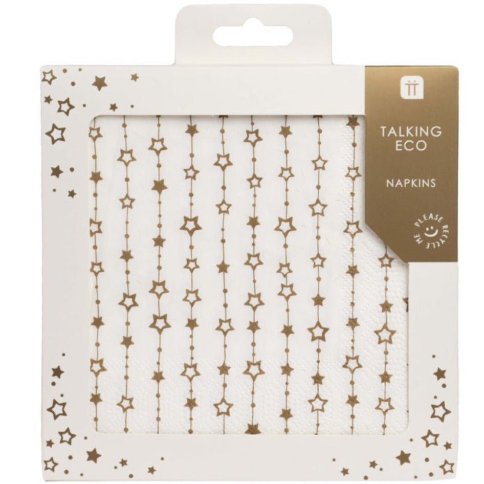 Gold Star Party Napkins - Stesha Party