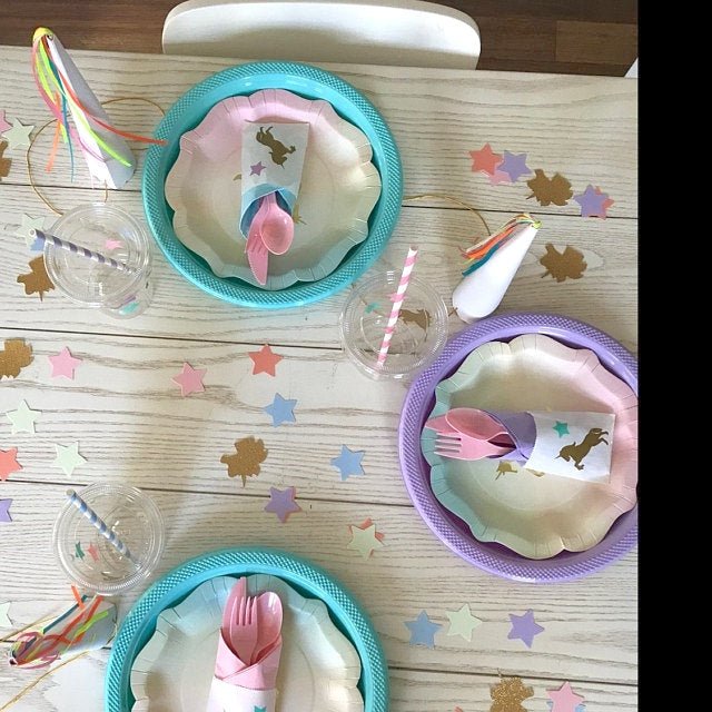 Gold Unicorn Party Cups - Stesha Party