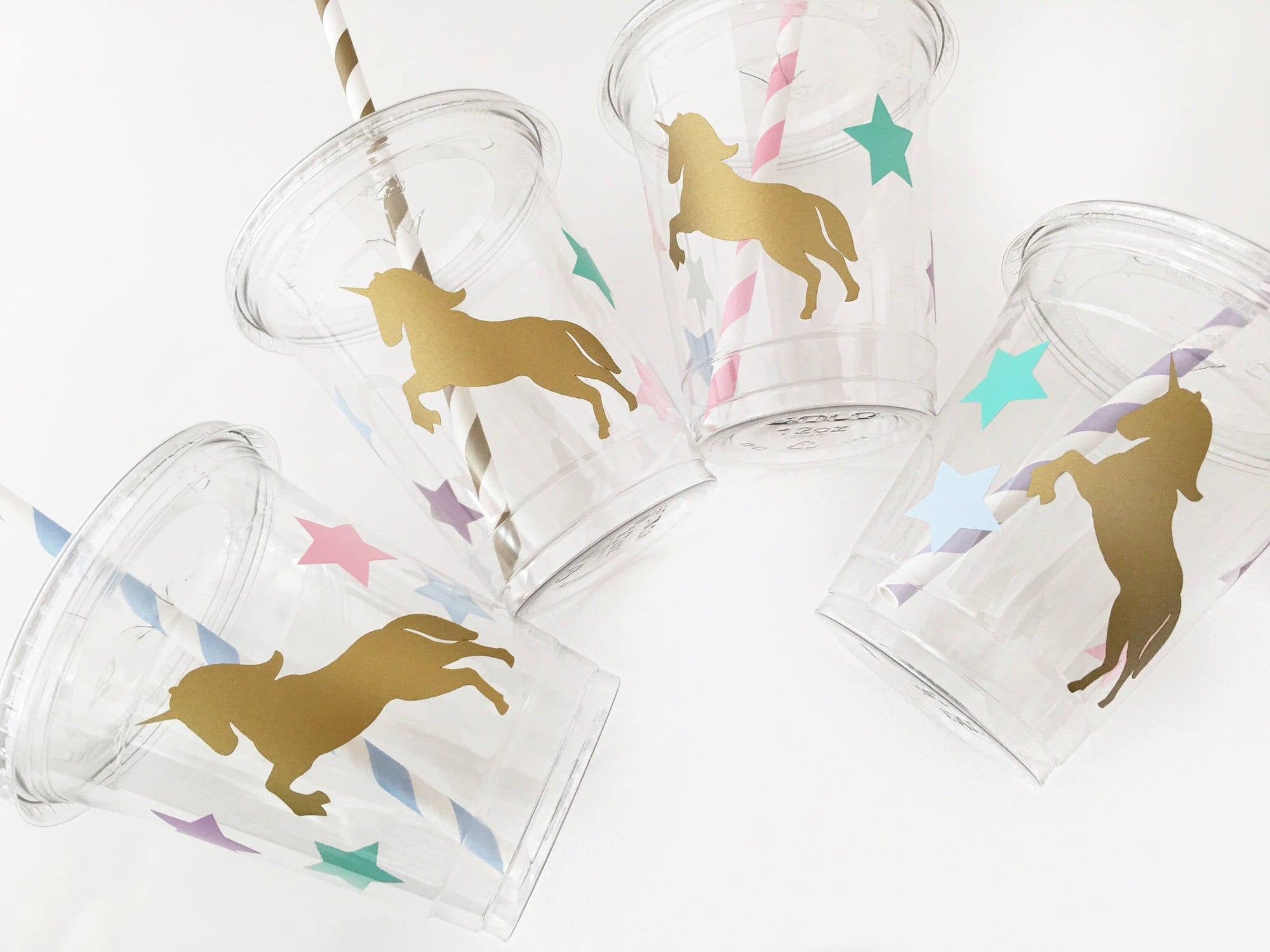 Gold Unicorn Party Cups - Stesha Party