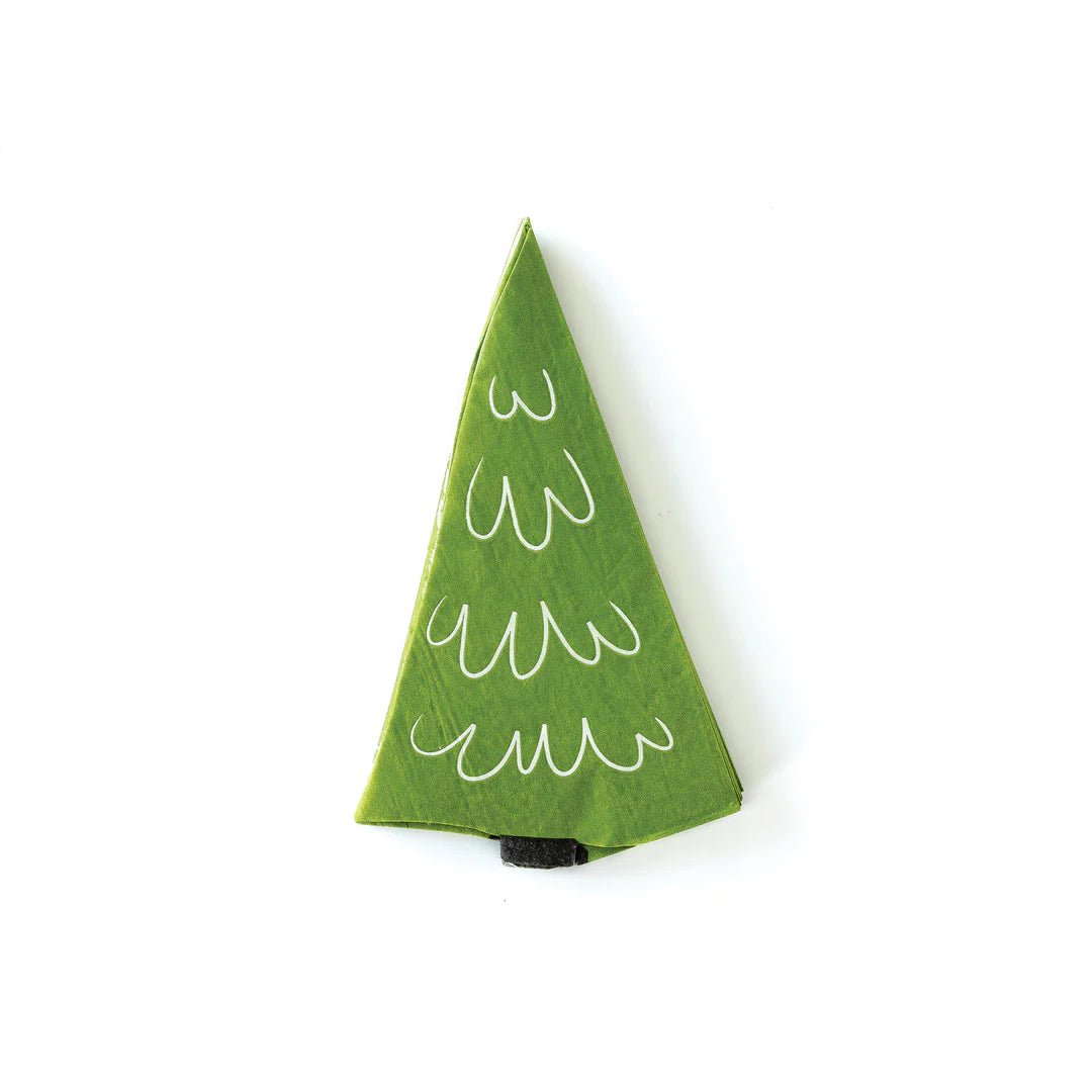 Green Tree Shaped Party Napkins 25ct - Stesha Party