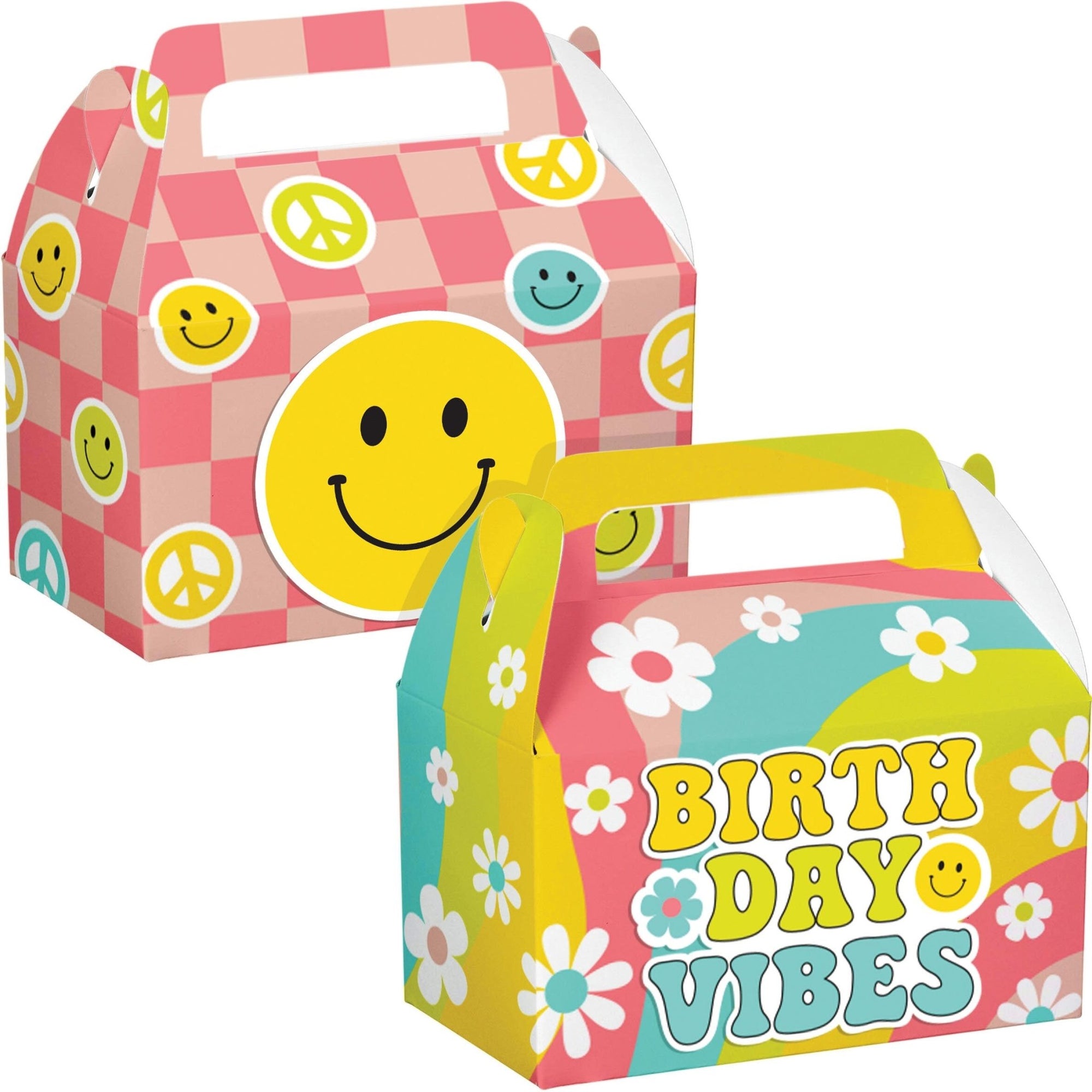 Groovy Birthday Party Favor Boxes - Stesha Party