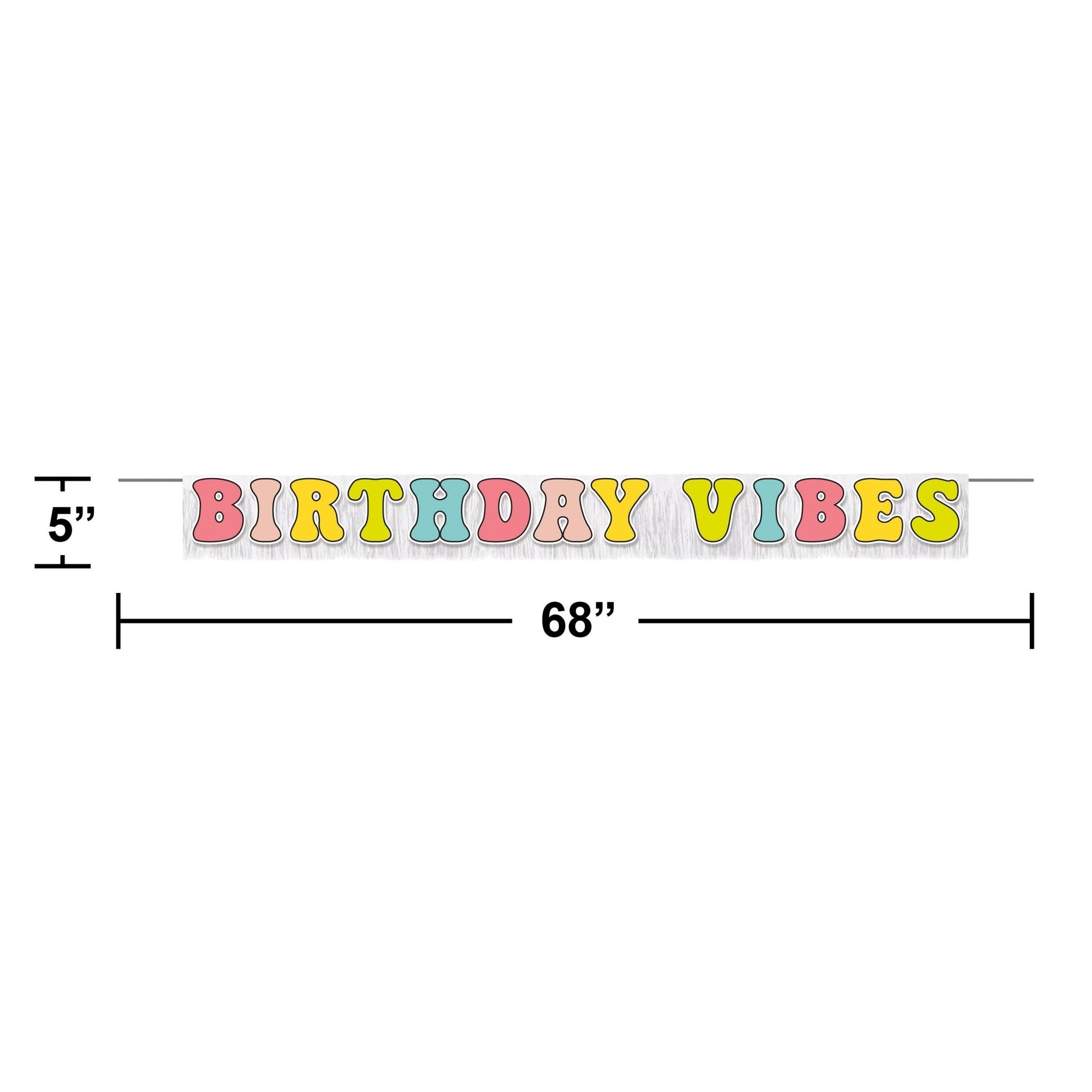 Groovy Birthday Vibes Party Banner - Stesha Party