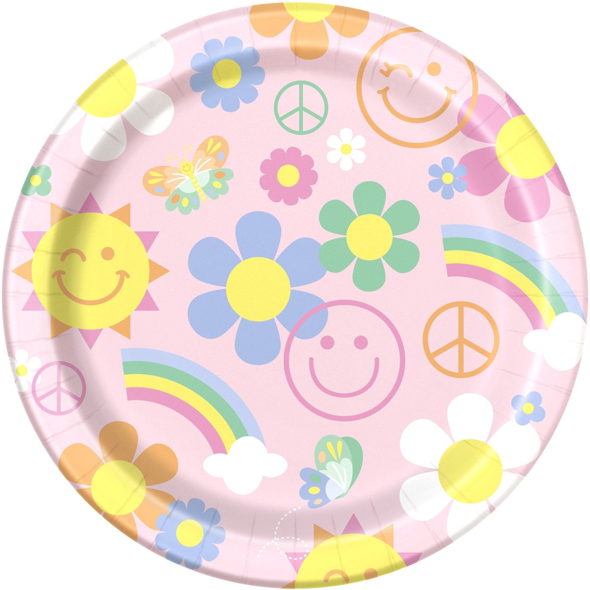 Groovy Hippie Party Plates - Stesha Party