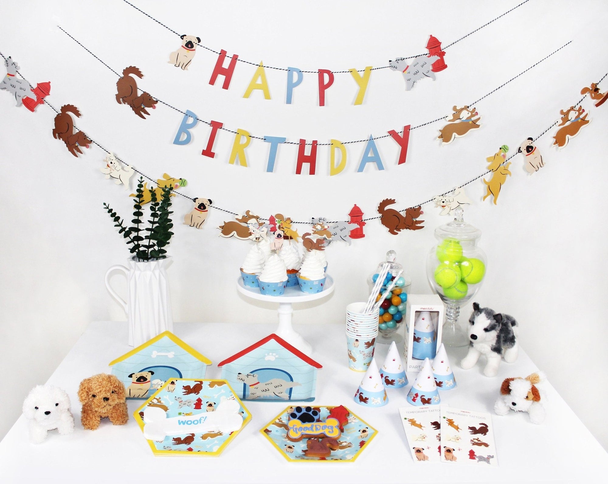 Happy Birthday Dog Banner - Stesha Party