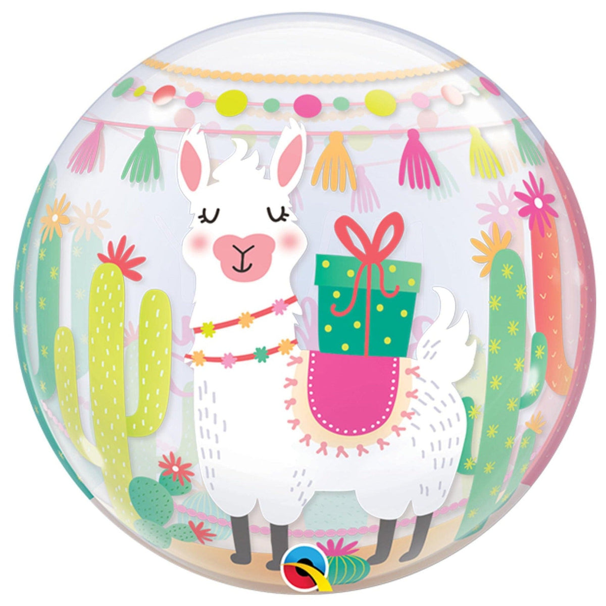 &quot;Happy Birthday&quot; Llama Bubble Balloon - Stesha Party