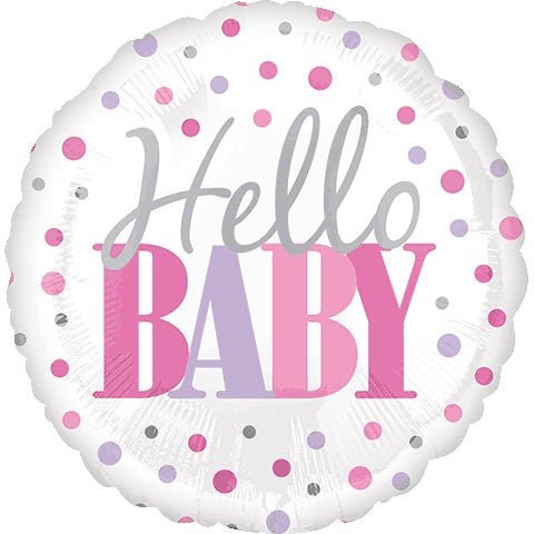 Hello Baby Pink Party Balloon - Stesha Party