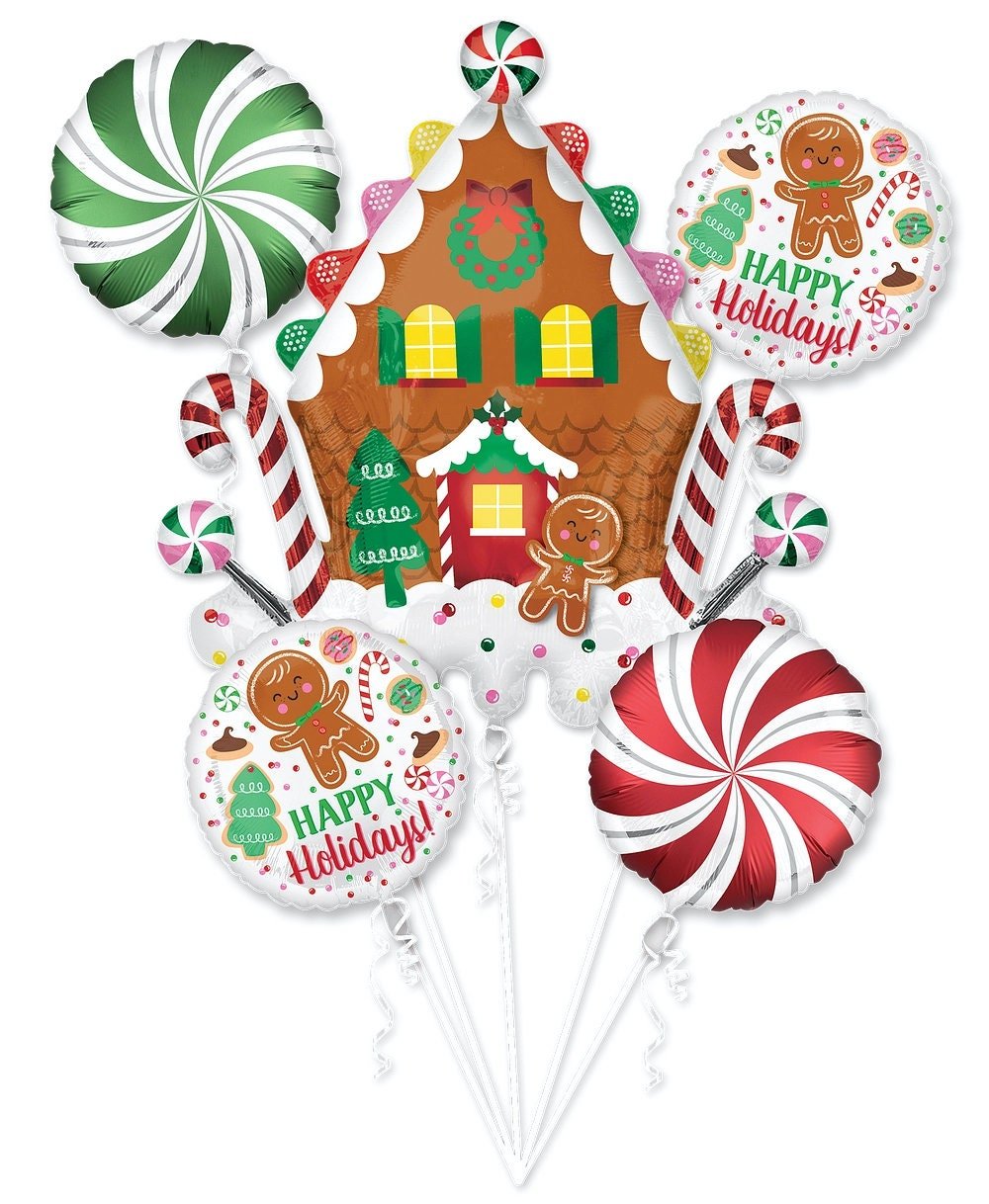 Holiday Gingerbread Balloon Bouquet - Stesha Party