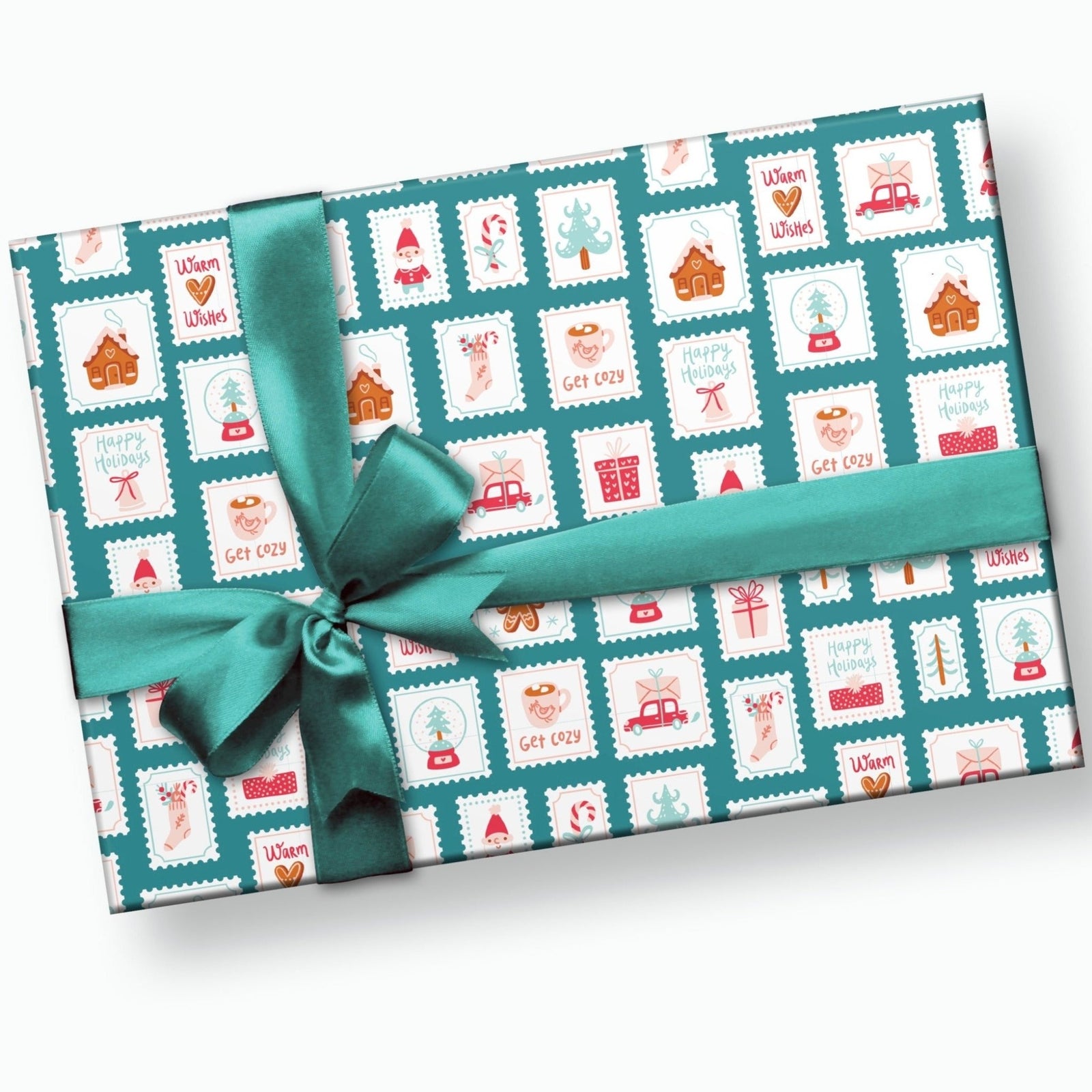 Holiday Stamps Gift Wrap - Stesha Party