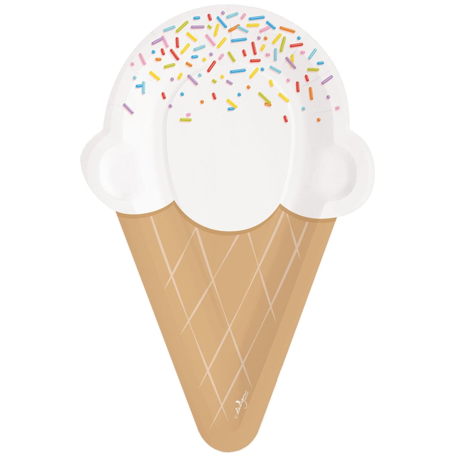 Ice Cream Cone Shaped Party Plates - Stesha Party