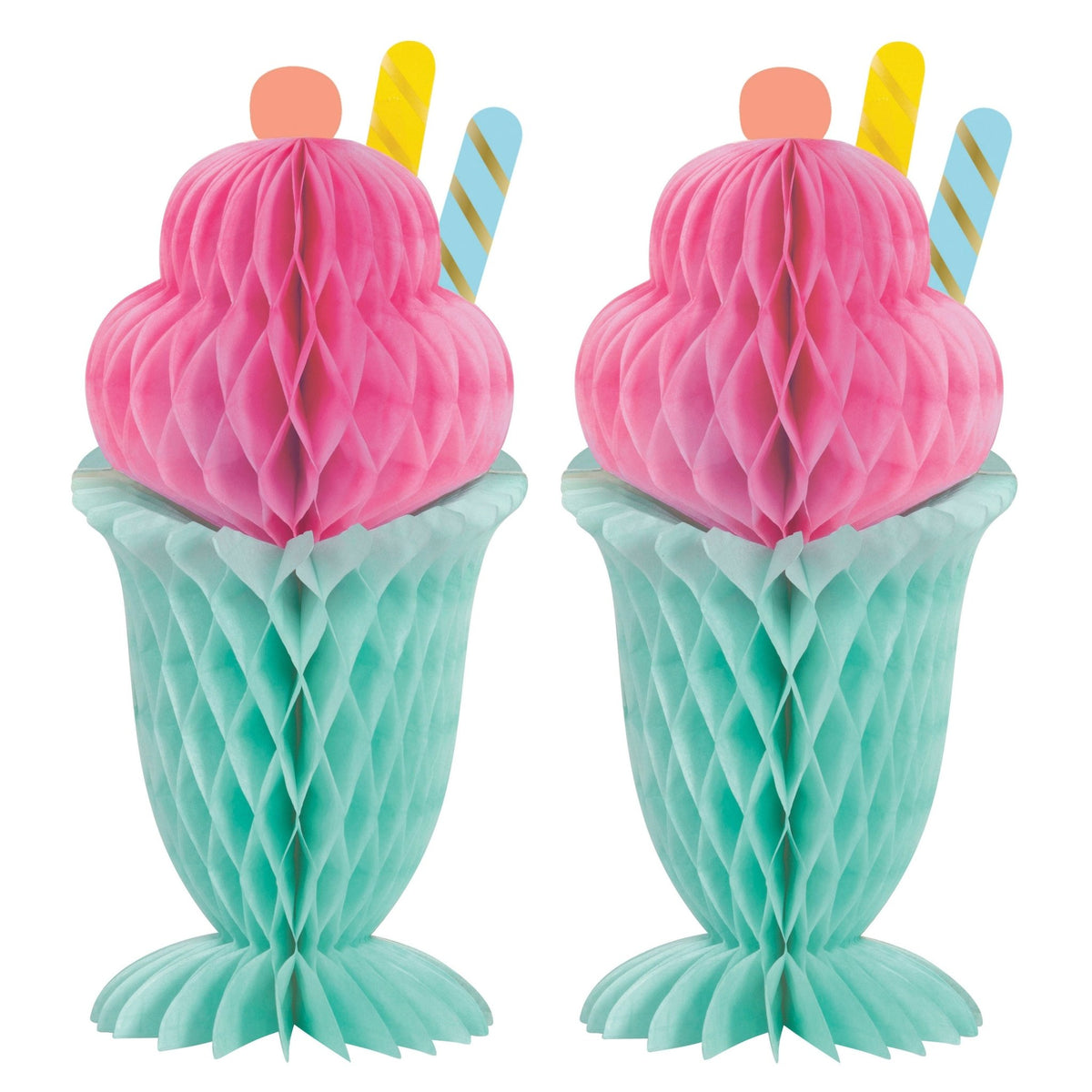 Ice Cream Party Centerpieces 2ct - Stesha Party