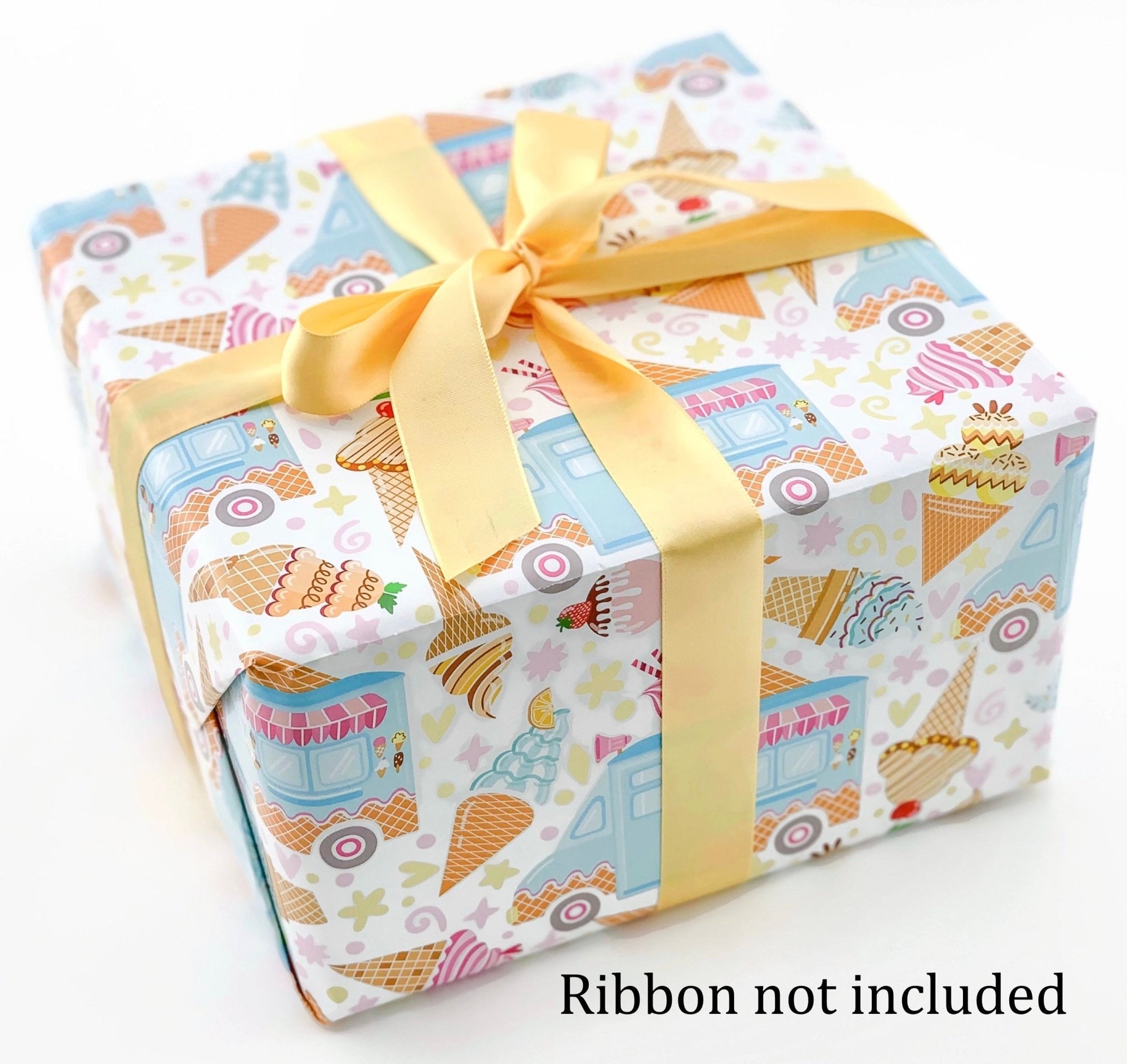 Ice Cream Truck Gift Wrap - Stesha Party