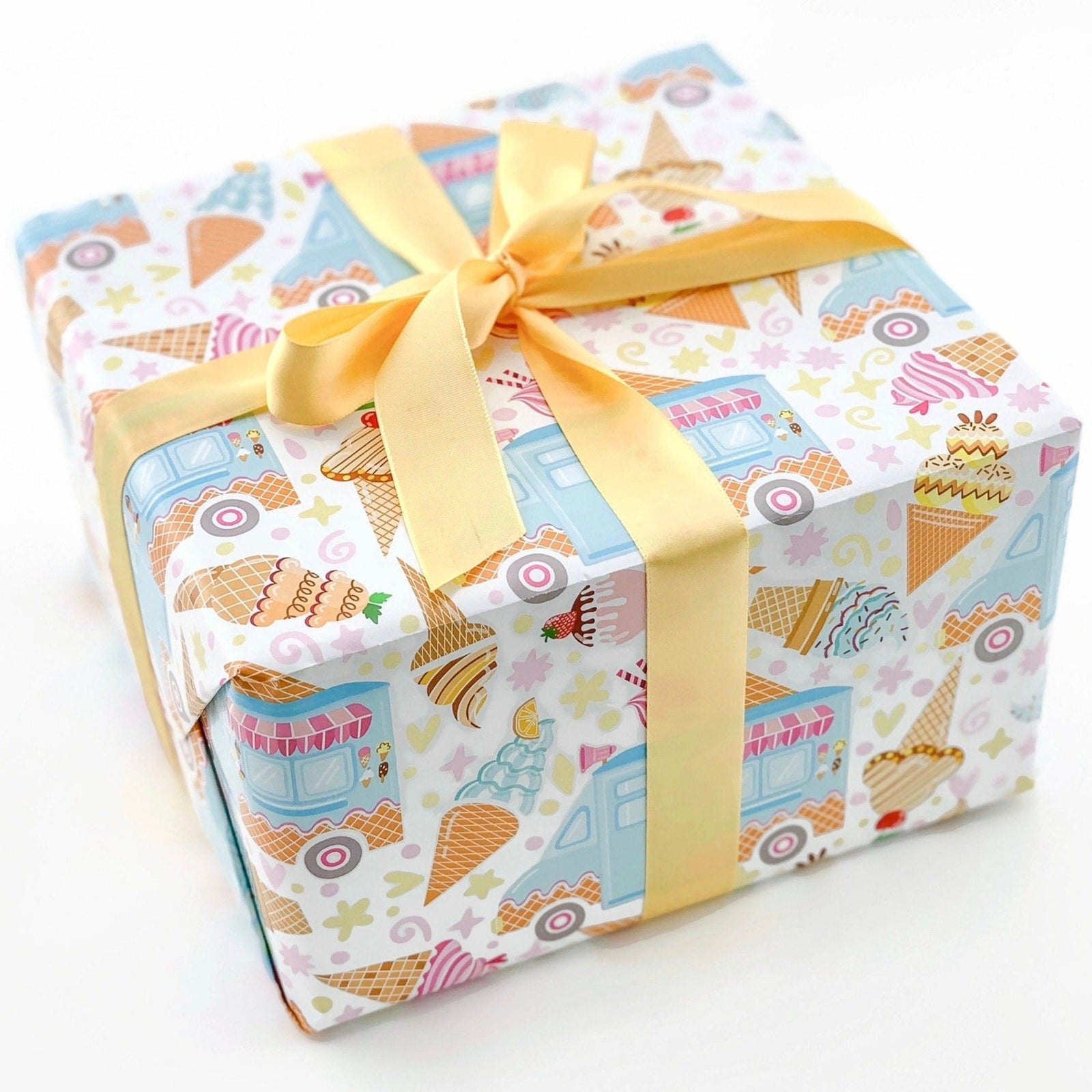 Ice Cream Truck Gift Wrap - Stesha Party