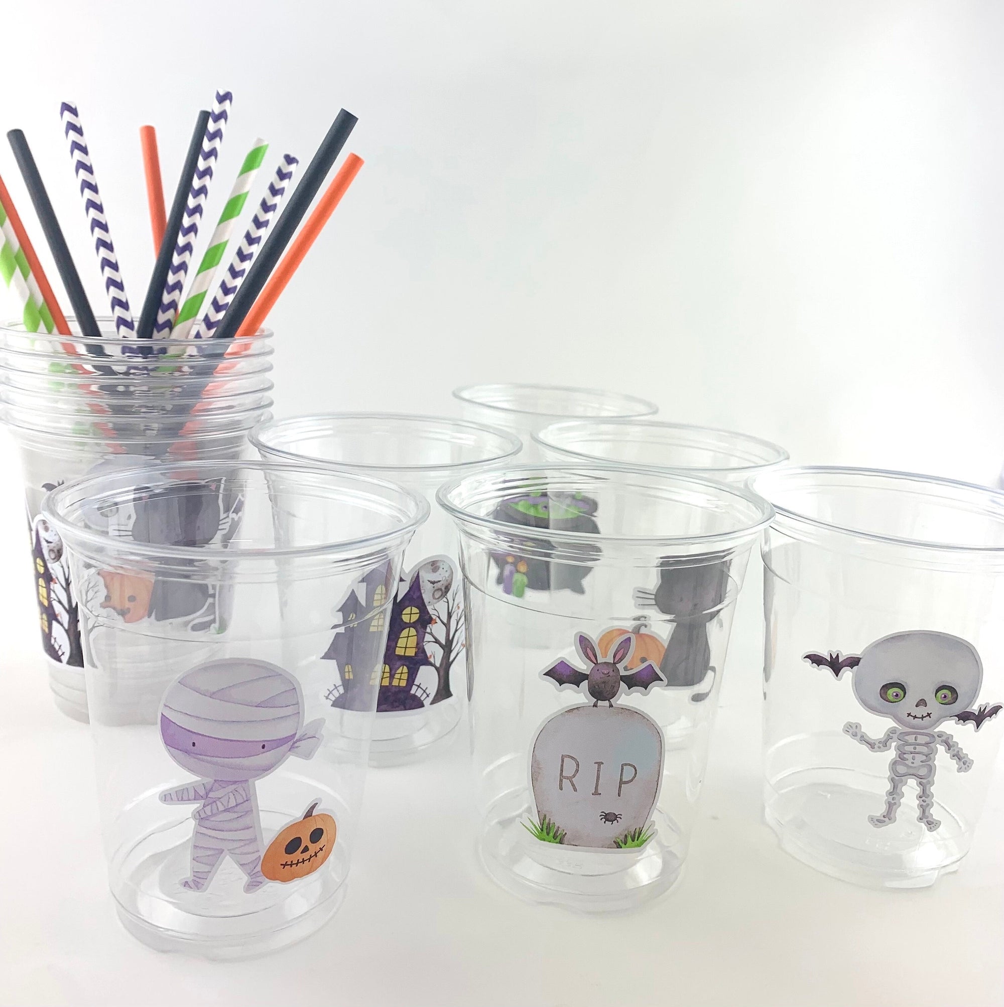 Spooky Party Cups - Halloween Party Supplies, Halloween Party Decorations, Spooky Party Favors, Halloween Favor Cups