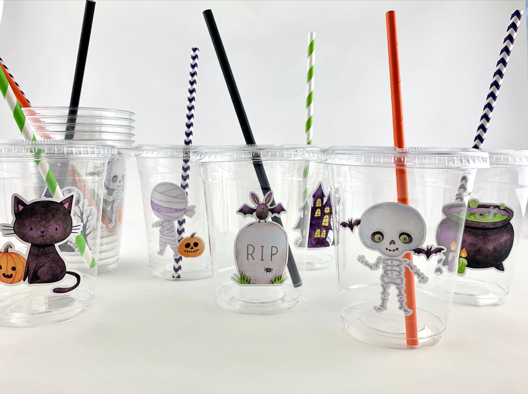 Spooky Party Cups - Halloween Party Supplies, Halloween Party Decorations, Halloween Favor Cups, Spooky Supplies