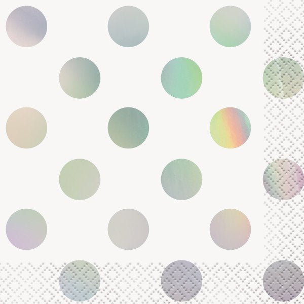 Iridescent Polkadot Napkins - Stesha Party