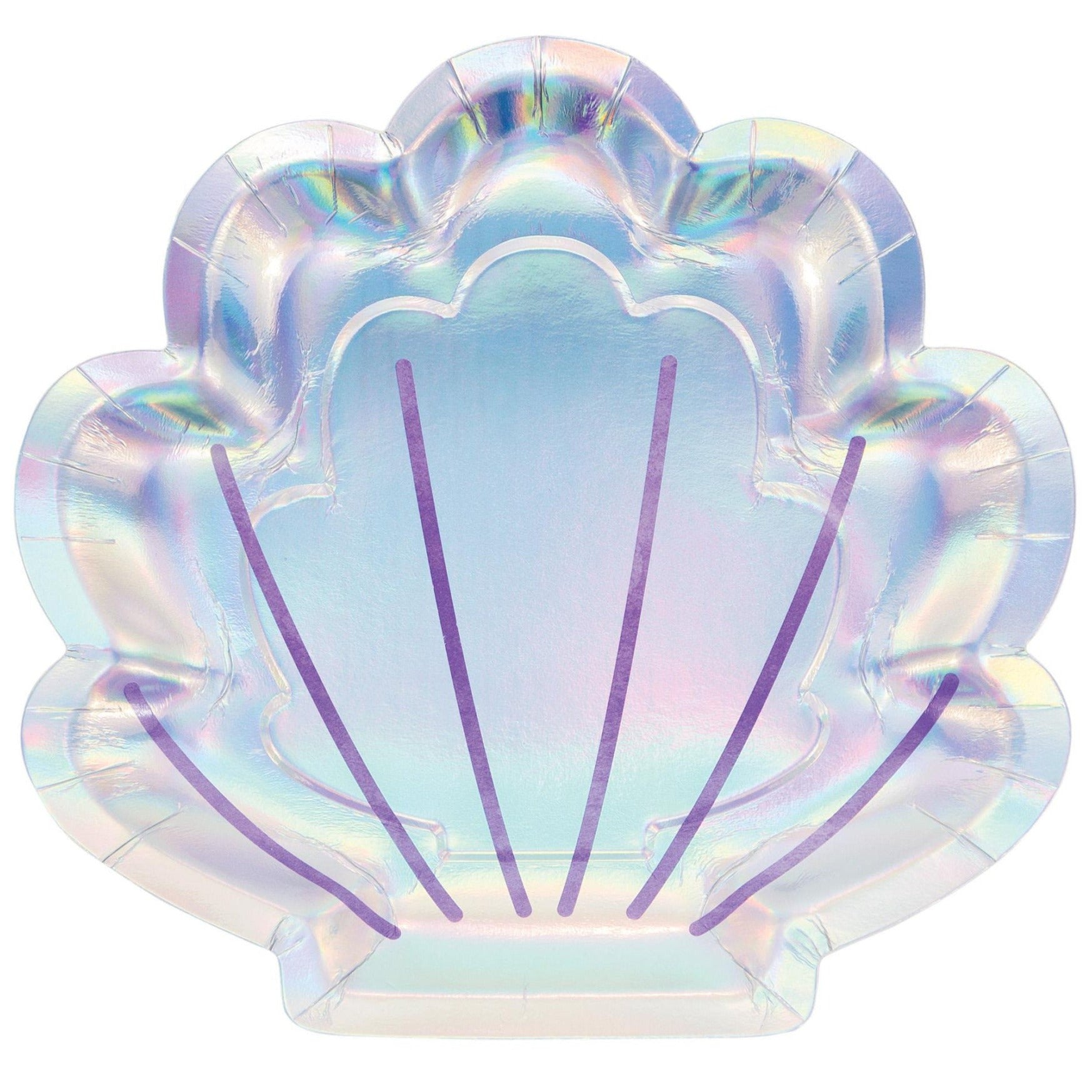 Iridescent Shell Shaped Party Plates - Stesha Party