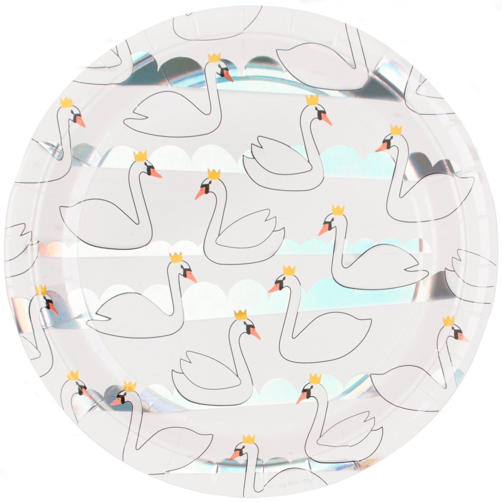 Iridescent Swan Party Plates - Stesha Party