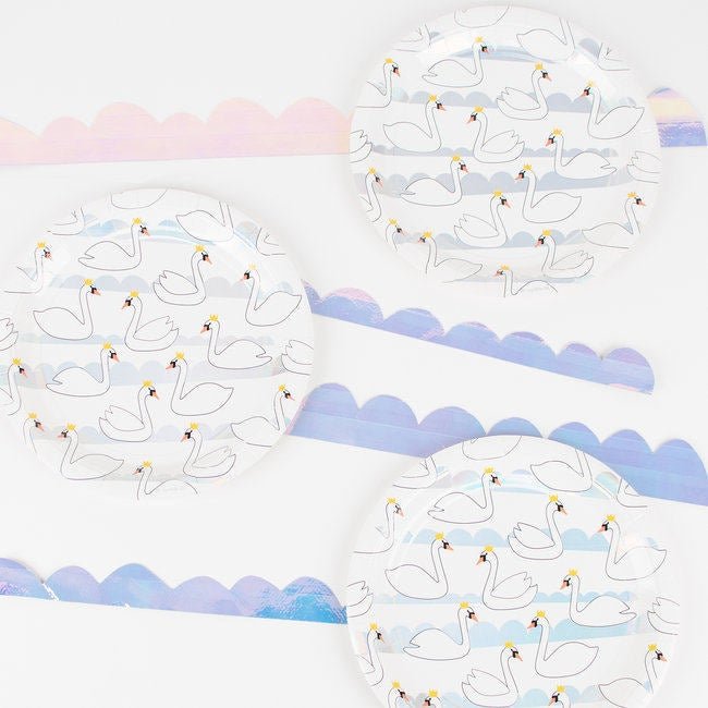 Iridescent Swan Party Plates - Stesha Party