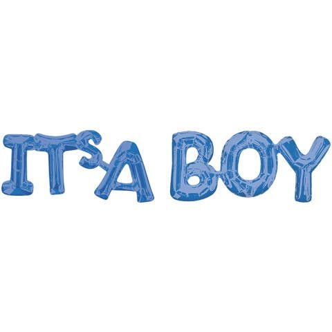 &quot;It&#39;s a Boy&quot; Blue Balloon Banner - Stesha Party