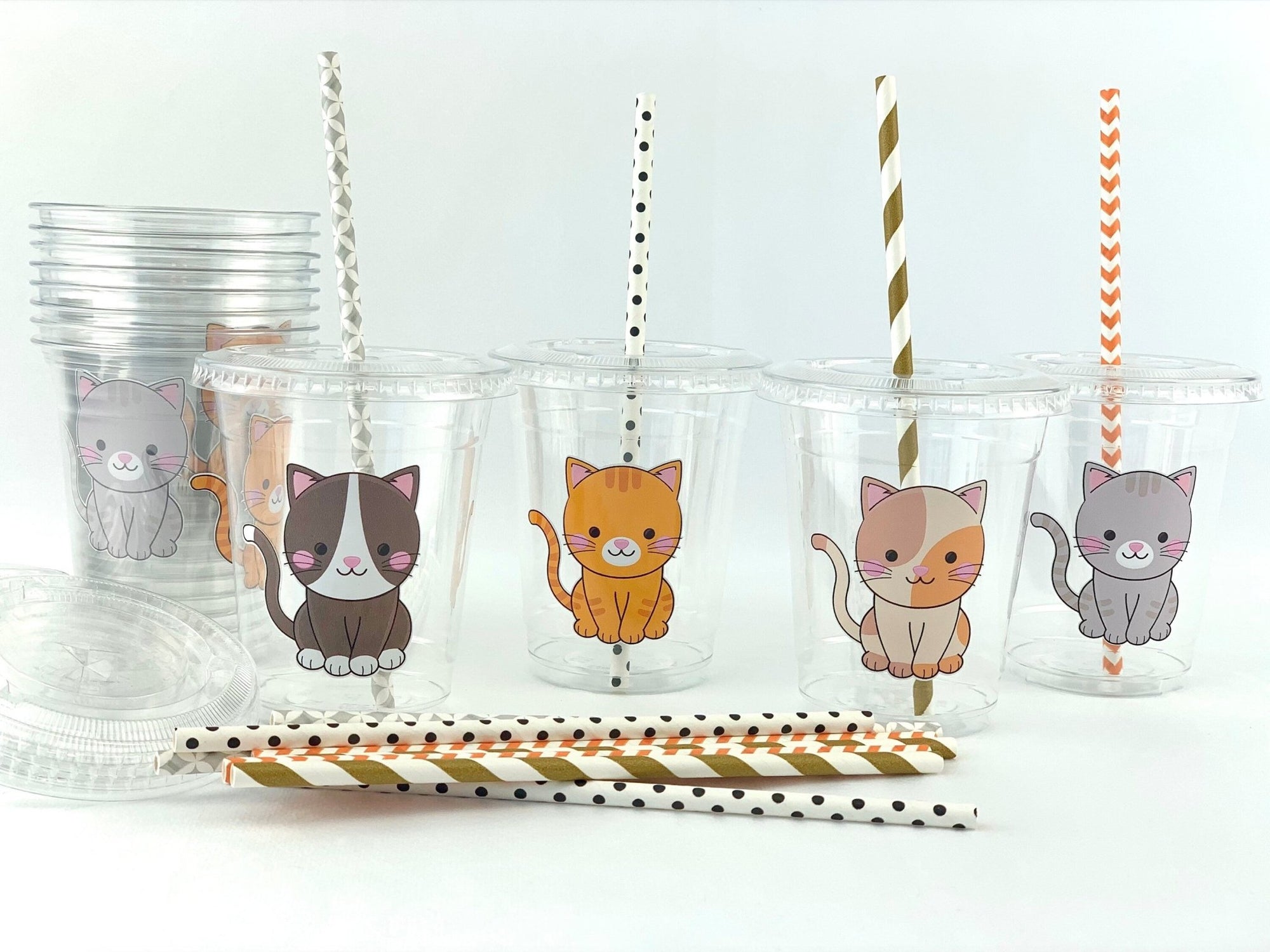 Kitty Cat Themed Party Cups - Stesha Party