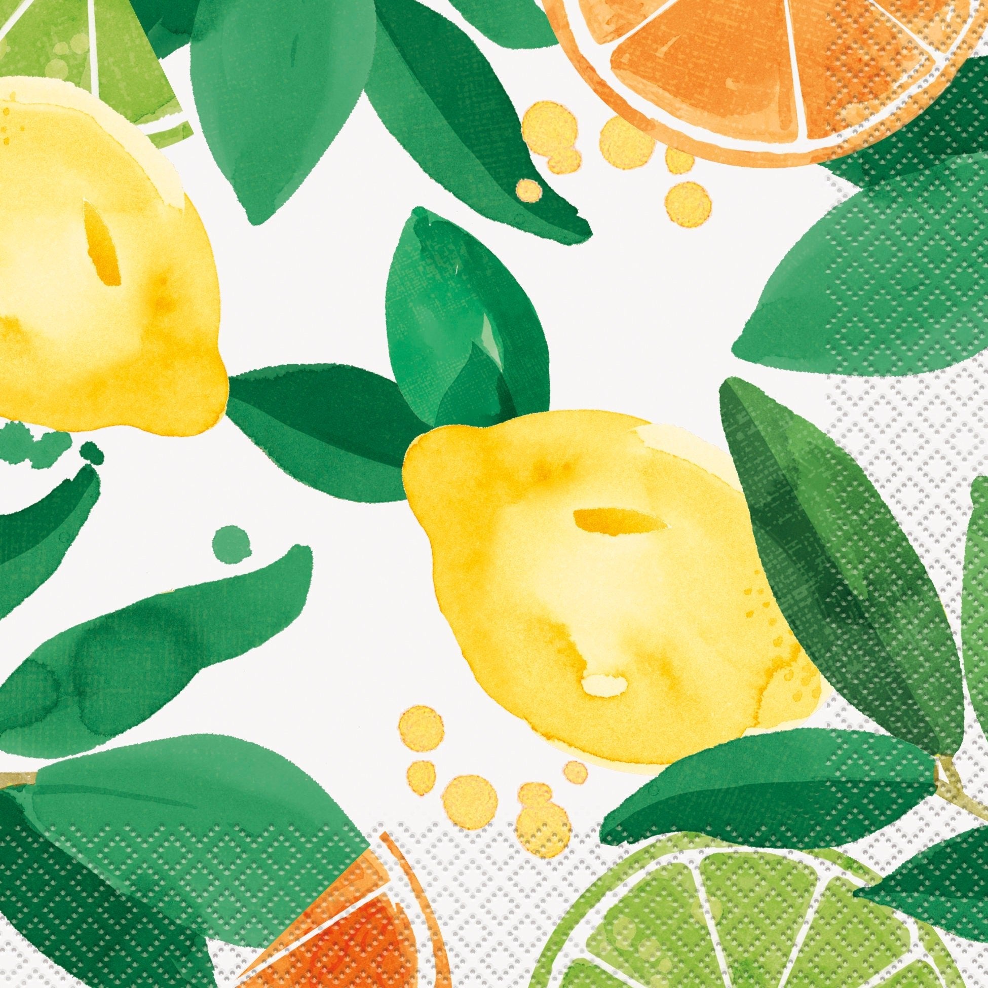 Lemon & Citrus Paper Napkins - Stesha Party