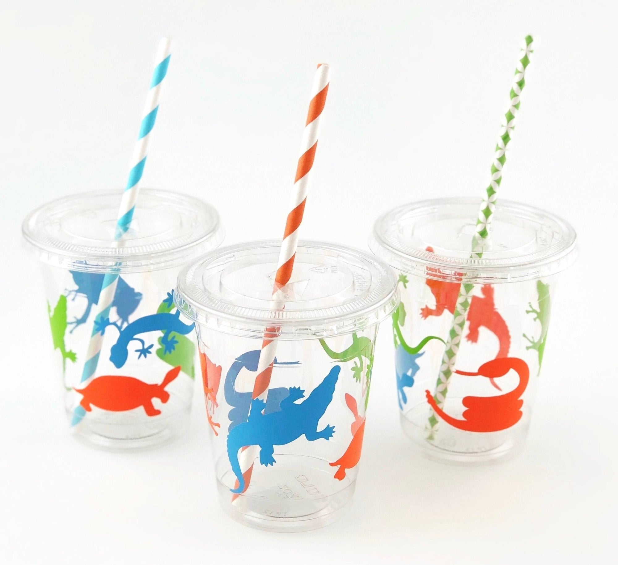 Lidded Clear Reptile Party Cup Set - Stesha Party