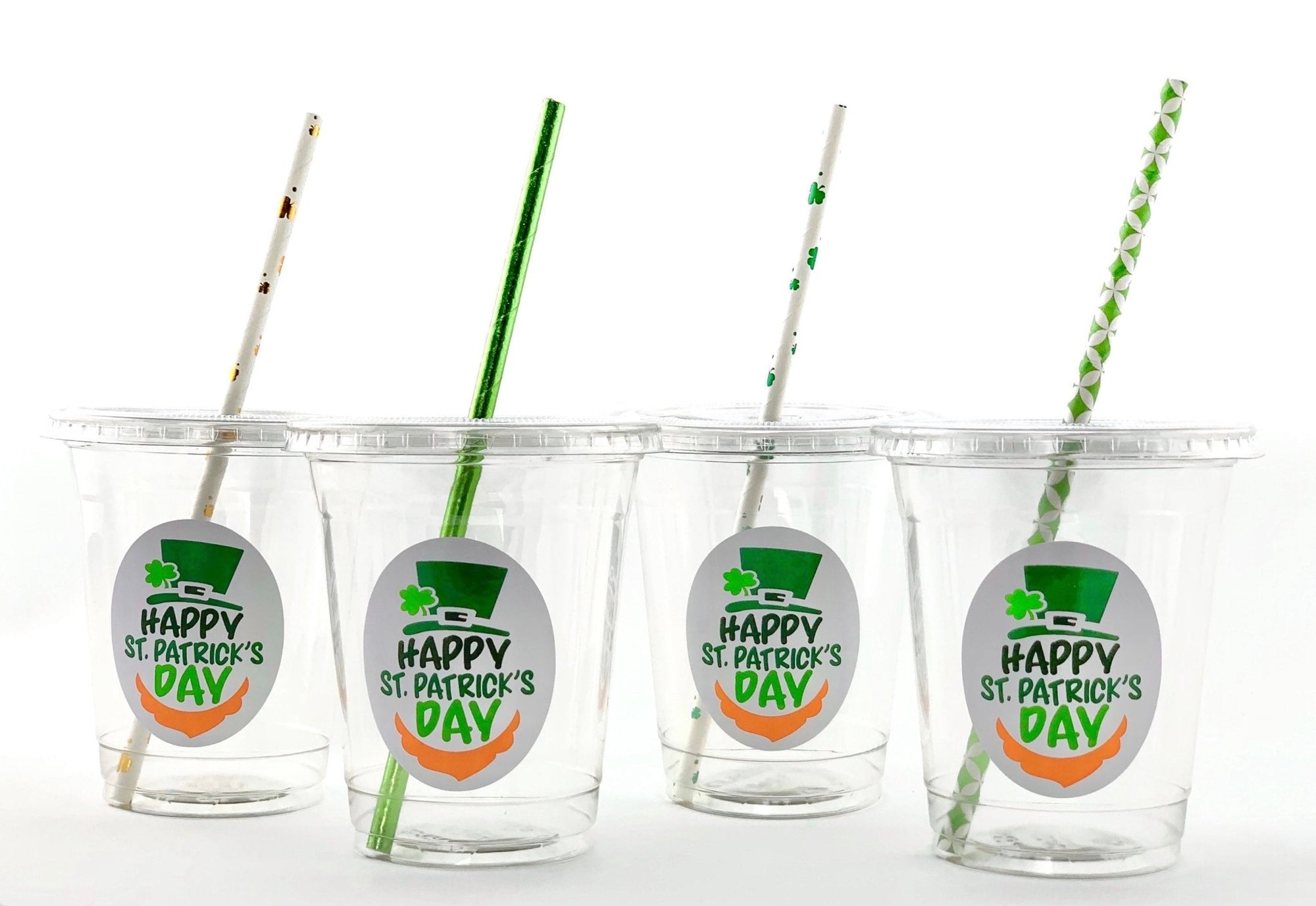 Lidded St. Patrick's Day Party Cups - Stesha Party