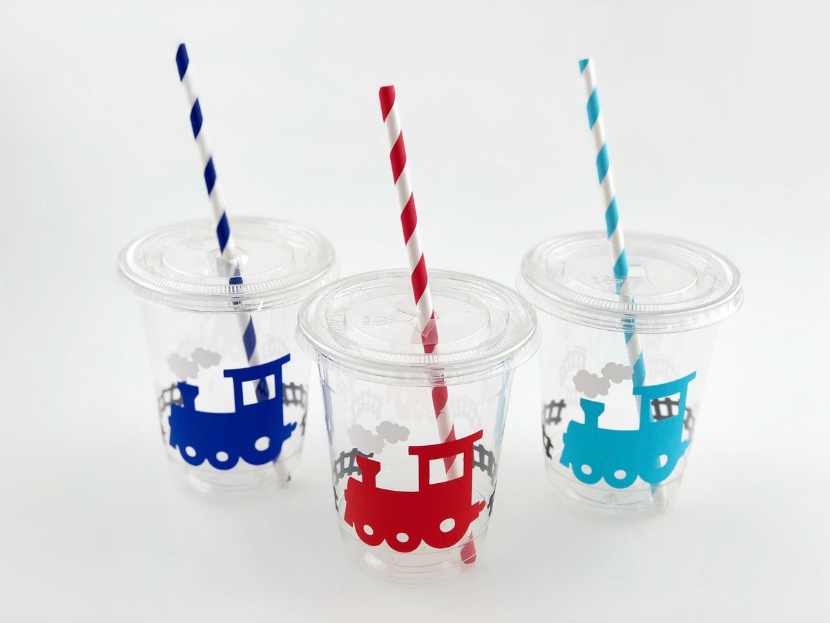 Lidded Train Party Cups - Stesha Party