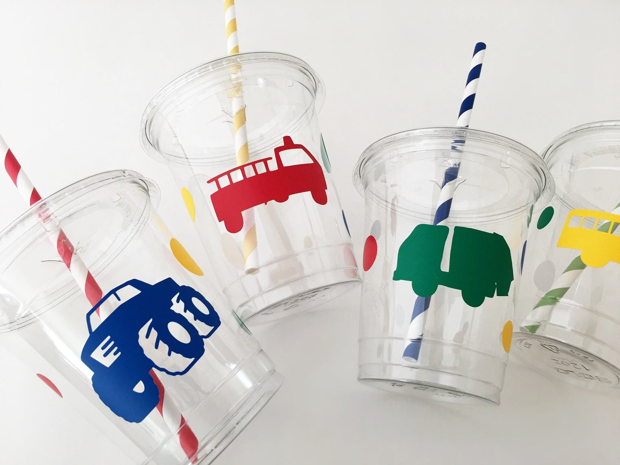 Lidded Transportation Party Cups - Stesha Party