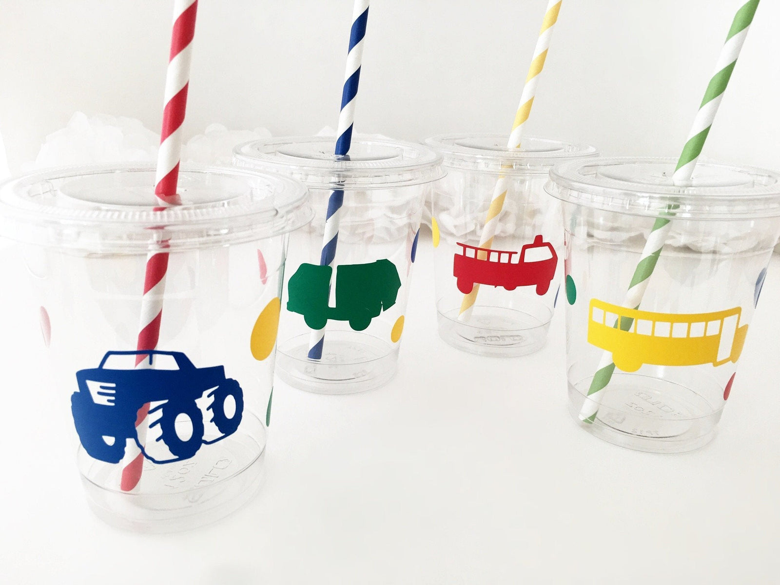 Lidded Transportation Party Cups - Stesha Party