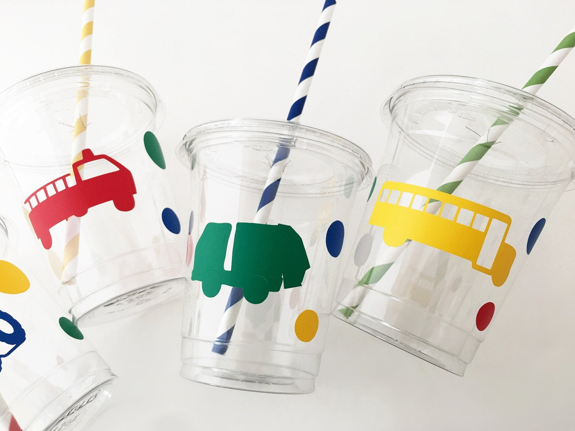 Lidded Transportation Party Cups - Stesha Party