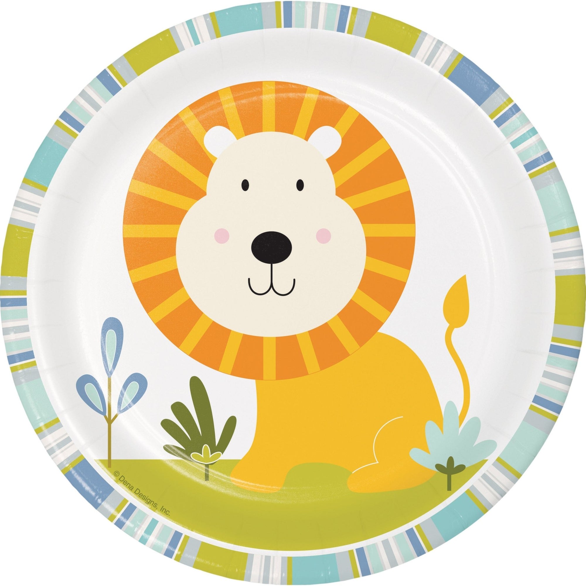 Lion Themed Paper Cake Plates - Stesha Party