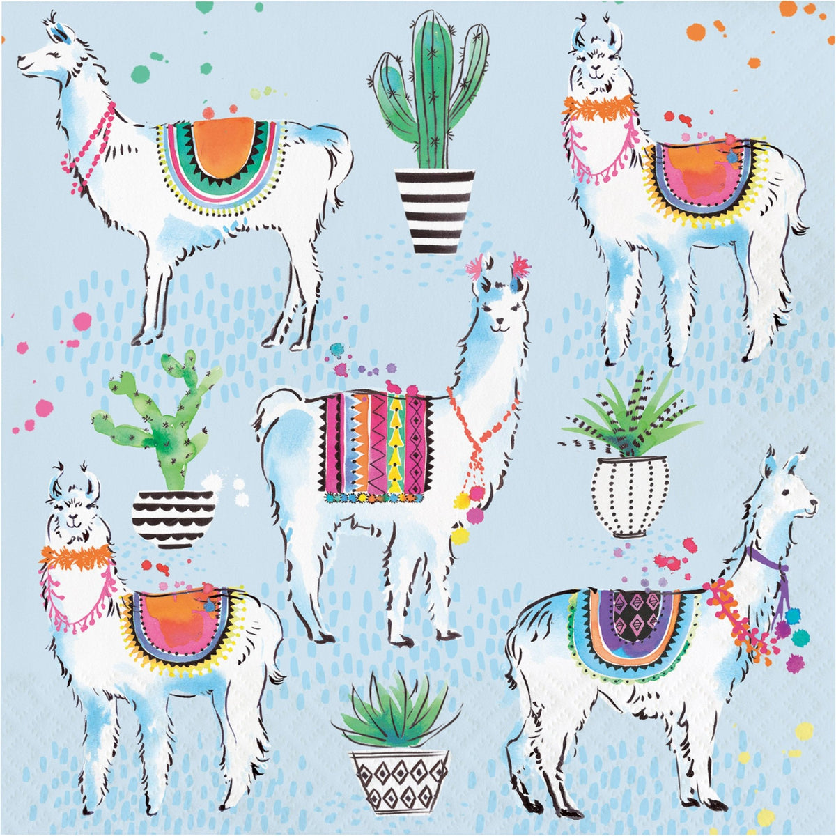 Llama Luncheon Party Napkins - Stesha Party