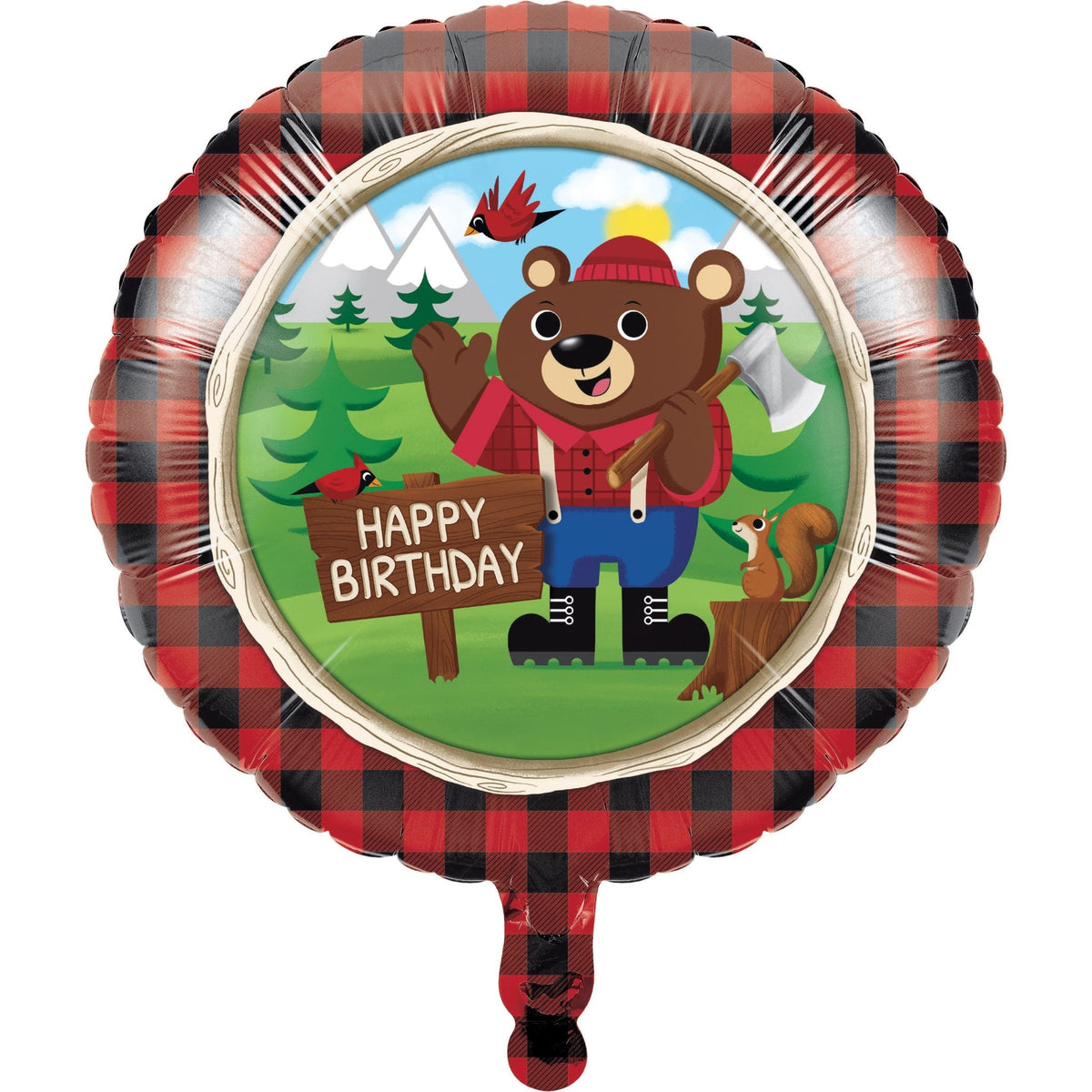 Lumberjack Birthday Party Balloon - Stesha Party