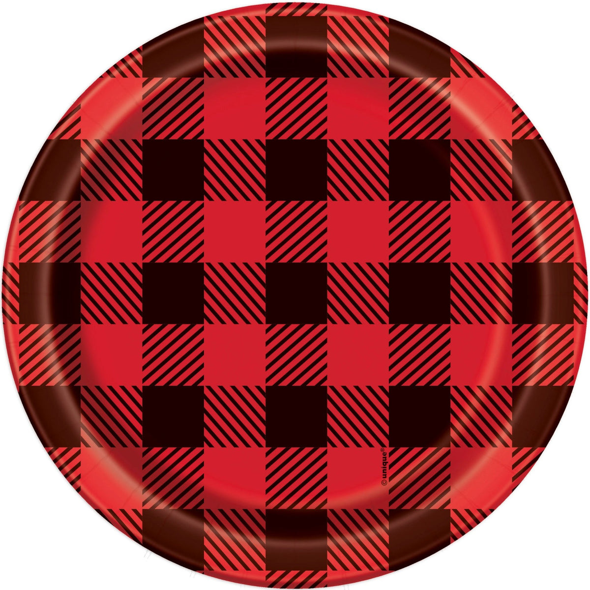 Lumberjack Buffalo Plaid Party Plates - Stesha Party