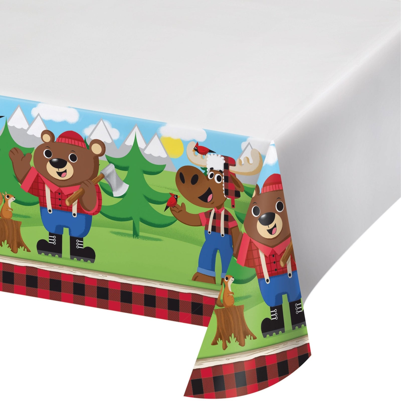 Lumberjack Party Tablecloth - Stesha Party